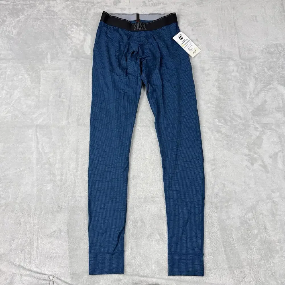 SAXX Quest Quick Dry Mesh Base Layer Bottom Men Small Blue BallPark Pouch NWT